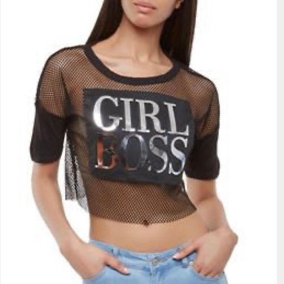 Girl boss fishnet crop top - Picture 10 of 10